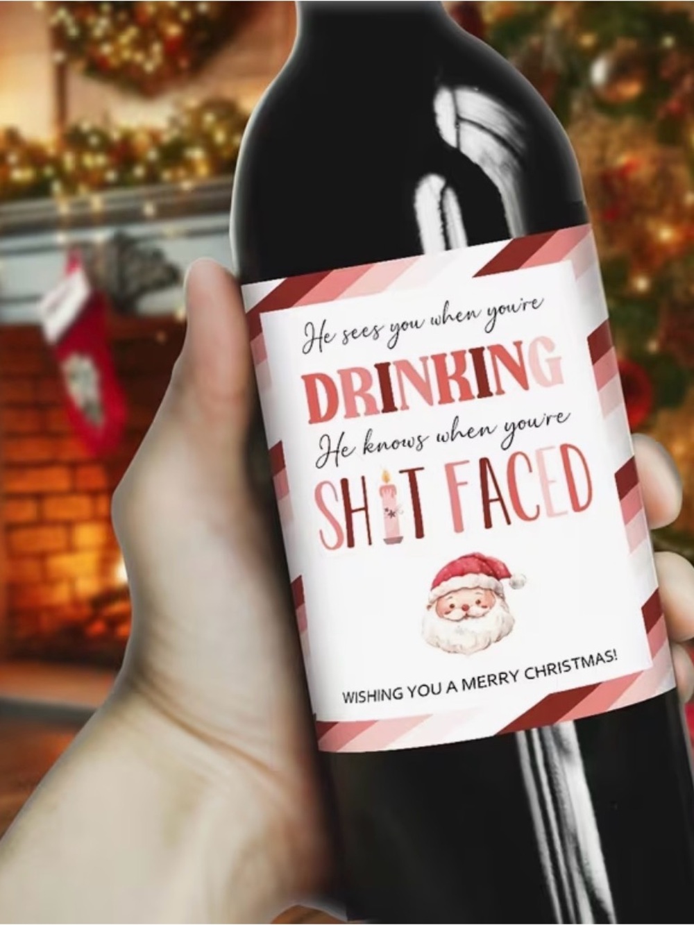 💕5/25💕Wine Bottle Labels Christmas Funny - Choose Your Favorite(s) - Picture 2 of 8